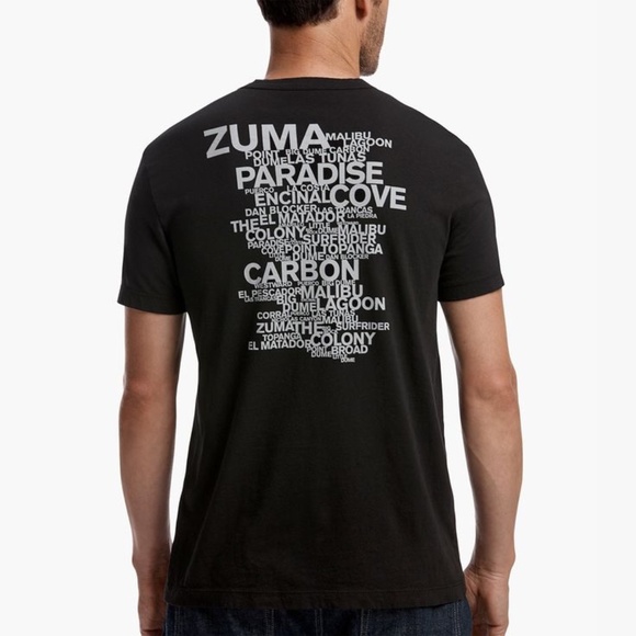 James Perse Other - JAMES PERSE BLACK MALIBU BEACH BLACK GRAPHIC TEE ~ SIZE 5 (FITS LIKE XXL) RARE!